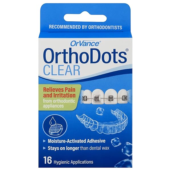 ORVANCE, HYGIENIC APPLICATIONS ORTHODOTS CLEAR, 16 COUNT