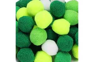 PATIKIL Fuzzy Pom Poms Balls, 108 Pcs 1 Inch/25 mm Mini PomPoms for Crafts Jewelry Making Accessories Clothing for Arts DIY C