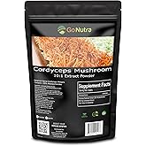 Go Nutra Cordyceps Mushroom Powder | Cordyceps Extract 30% Polysaccharides Non-GMO Pure Cordycep Powder 8 oz. (225 Grams)