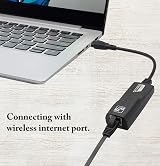 zdyCGTime USB 3.0 to Gigabit Ethernet Adapter 1000Mbps RJ45 LAN Network Black view 5