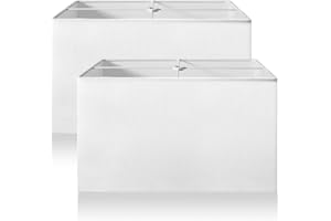 Lamp Shades Set of 2 Square Lampshade for Table Lamp Floor Lamps,6.7x12.6x8" Large White Lampshades Replacement Double Fabric