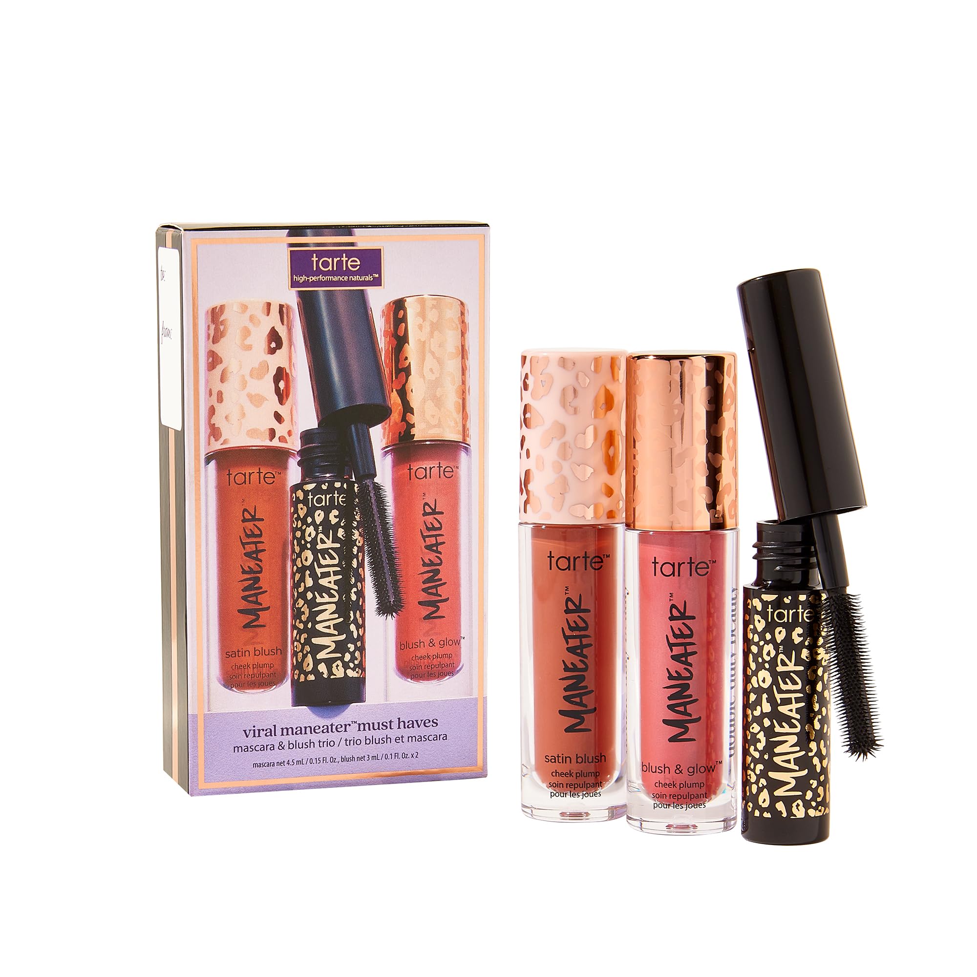 tarte viral maneater must haves mascara & blush trio - berry & cinnamon - travel size Image