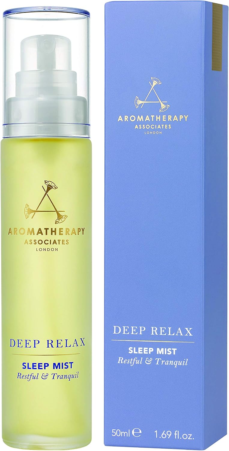 Aromatherapy Associates Deep Relax Sleep Mist, 50 ml. Our Highly Efficacious, Hand-Crafted Blend Includes Grounding Vetiver, Soothing Camomile and Relaxing Sandalwood Pure Essential Oils
