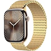 BEAEN Magnetic Mesh Loop Band Compatible with Apple Watch Band 49mm 46mm 45mm 44mm 42mm 40mm 41mm 38mm Men Women, Stainless Steel Adjustable Metal Strap for iWatch Series 10 9 8 7 6 5 4 3 2 1 Ultra SE