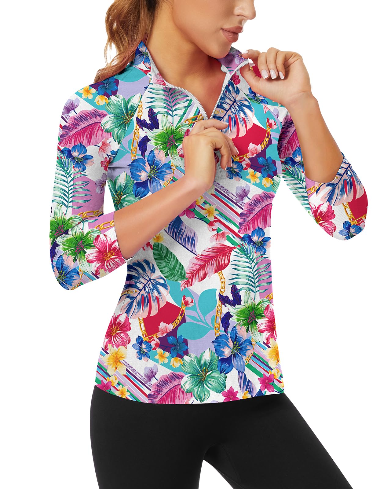Photo 1 of ***DIFFERENT DESIGN*** Womens Golf Shirts 3/4 Length Sleeve Moisture Wicking Polo Shirts Work Blouse