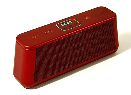 Doss DS 1155 Motion Bluetooth Speaker- Metallic Red. UK spec. English voice pairing. UK stock 