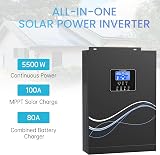 NOVOPAL 5500W Hybrid Inverter 48V DC to 230V AC MPPT 100A Off-Grid Power view 2