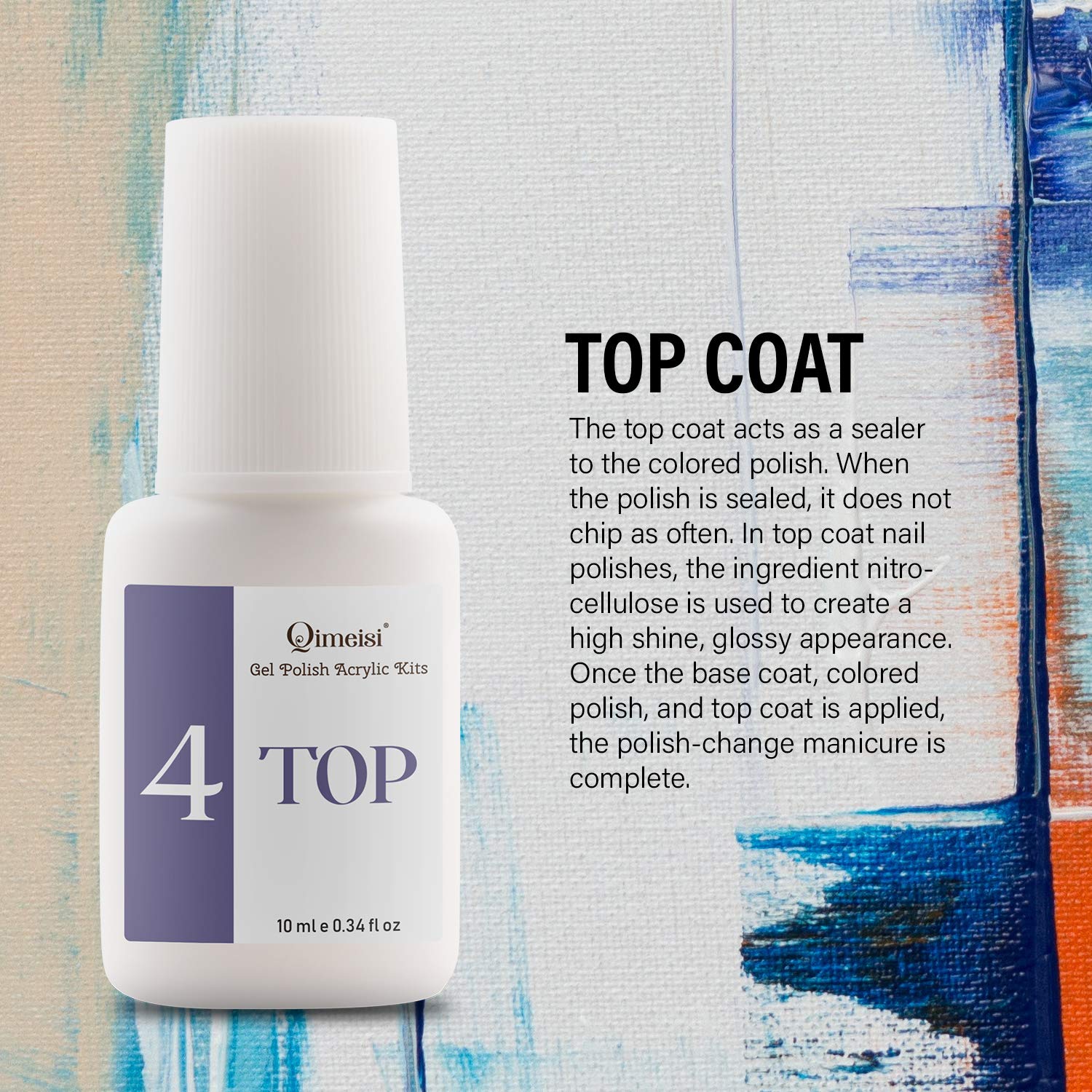 Qimeisi Dipping Powder Nail Coating System, Bond, Base Coat, Activator, Top Coat, and Brush Saver Liquid Set, Without Lamp Cure Natural Dry Nail Art Decoration Manicuring: Beauty