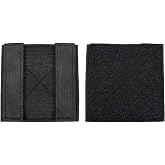 NEATABY Molle Patch Panel, 2 Pack Nylon Tactical Hook and Loop Molle Panel for Tactical Vest, Plate Carrier &amp; Backpack, Morale Patch Board Display for Badges Insignia, 4"x4"