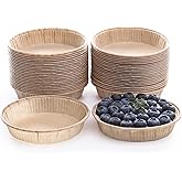 Bake Choice 50pcs Paper Mini Tart Pans for Baking, mini pie tins 4Inch Mini Pie Pans, Non-stick, Unbleached, Disposable Quich