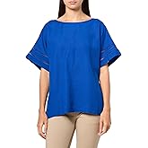 Anne Klein Womens Dolman Sleeve Blouse W Trim