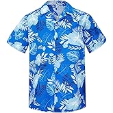 American Trends Hawaiian Button Down Short Sleeve Shirt