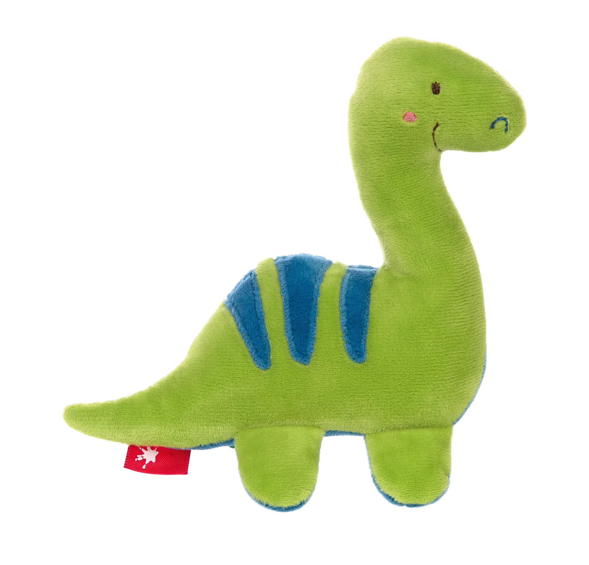 SIGIKID 42300 Squeaky Dino Red Stars Girls and Boys Baby Toy Recommended from Birth Green