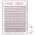 EMEDA 320 Fans Premade Lash Fans Pointy Thin Base XL Boxes Premade Fans Eyelash Extensions Stable D Curl Lash Extension Premade Fans Pre Fanned Volume Lash Extensions (20D-0.05-D-8-15mm)