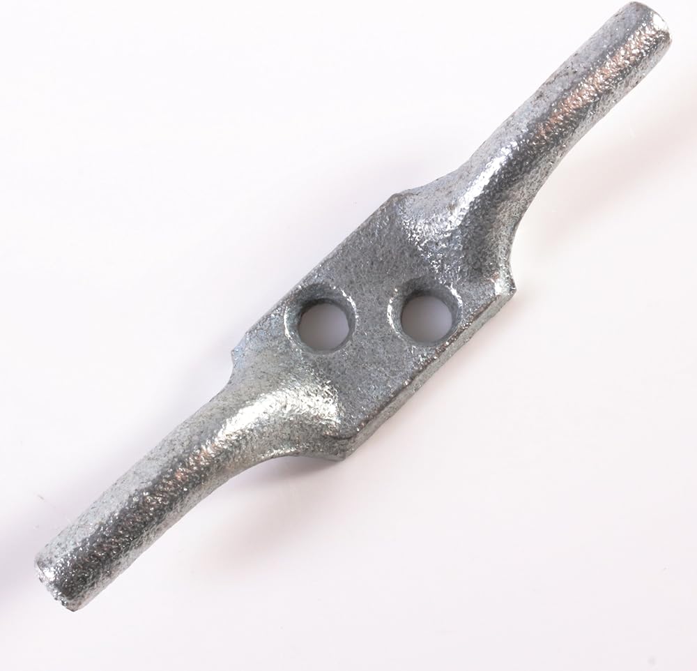 White Hinge Large 100mm Galvanised Metal Cleat Hook - Strong & Durable