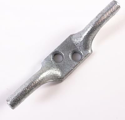 White Hinge Large 100mm Galvanised Metal Cleat Hook - Strong & Durable