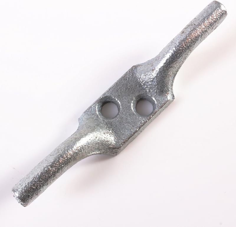 White Hinge Large 100mm Galvanised Metal Cleat Hook - Strong & Durable