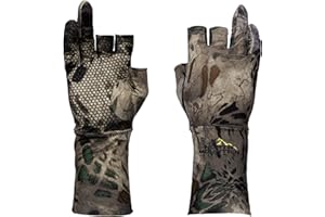North Mountain Gear Camouflage Hunting Gloves for Men - Fingerless - Lightweight Glove Liner