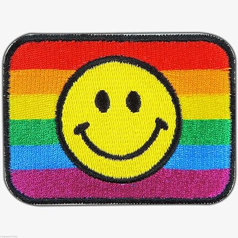 Amazon Co Jp スマイルマークの笑顔 ゲイ レズビアンプライド虹 Boho ヒッピー 70 S パッチに鉄 0498 Yippeesmiley Hugty 480 ホーム キッチン