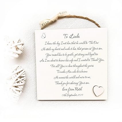 mother of the groom plaque