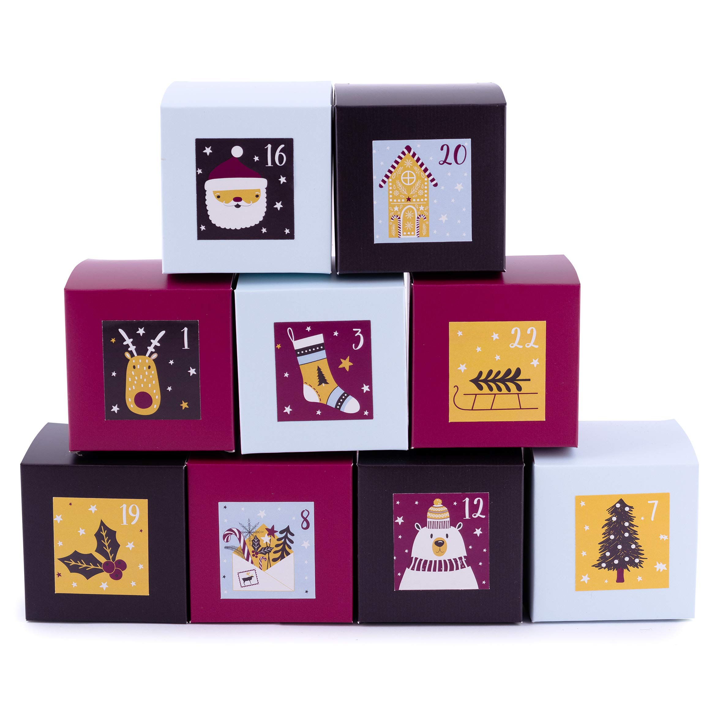Pajoma Advent Calendar Boxes, Boxes to Fill with Stickers