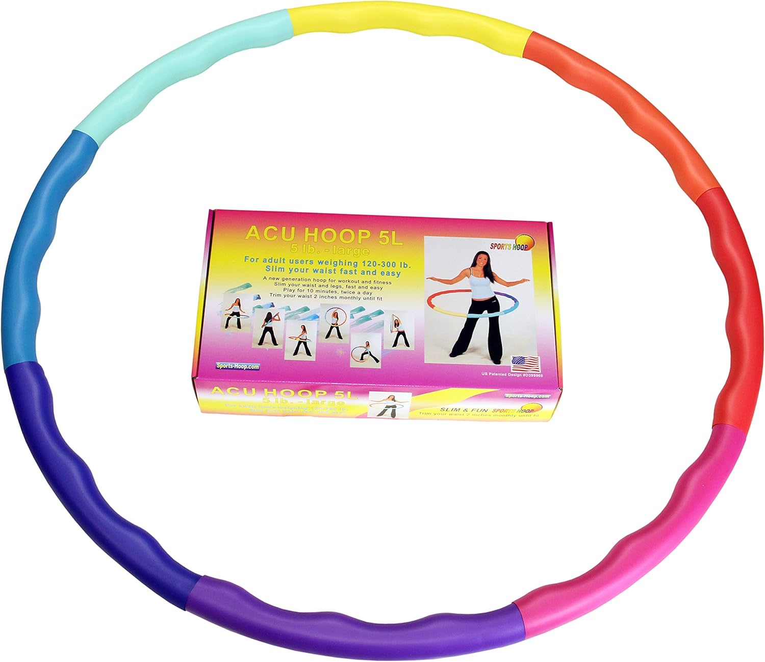 Sports Hoop Weighted Hoop, Weight Loss ACU Hoop 5L - 4.9lb (41.5 inches Wide) Large, Weighted Fitness Exercise Hula Hoop : Waist Trimmers : Sports & Outdoors