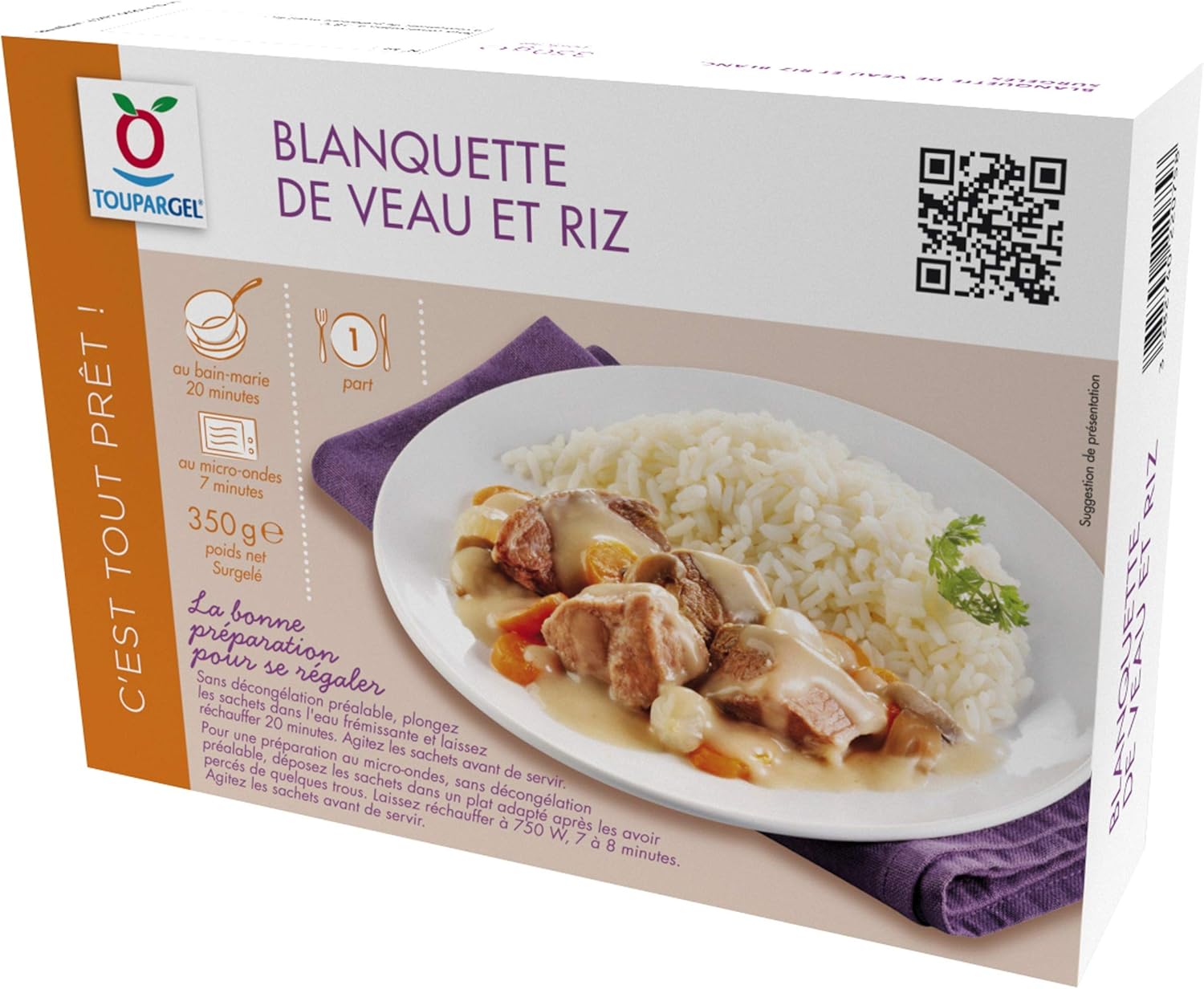 Blanquette De Veau Et Riz Surgeles 350 G Amazon Fr Epicerie