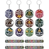 Sureio 48 Pcs Spanish Christian Keychain Gifts Bible Verse Inspirational Keychain Bulk Religious Party Gifts for Women Men
