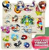 QUOKKA Toddler 6 Alphabet Wooden Puzzles Montessori Learning Toys 2-4 view 4