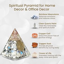 Rainbow Moonstone Orgone Pyramid – Handcrafted