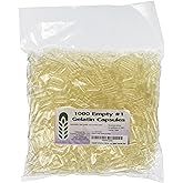 Capsule Connection 1000 Bulk #1 Empty Gelatin Capsules Size 1 resealable bag