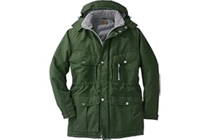 Boulder Creek by KingSize Men's Big & Tall Fleece-Lined Parka With Detachable Hood And 6 Pockets