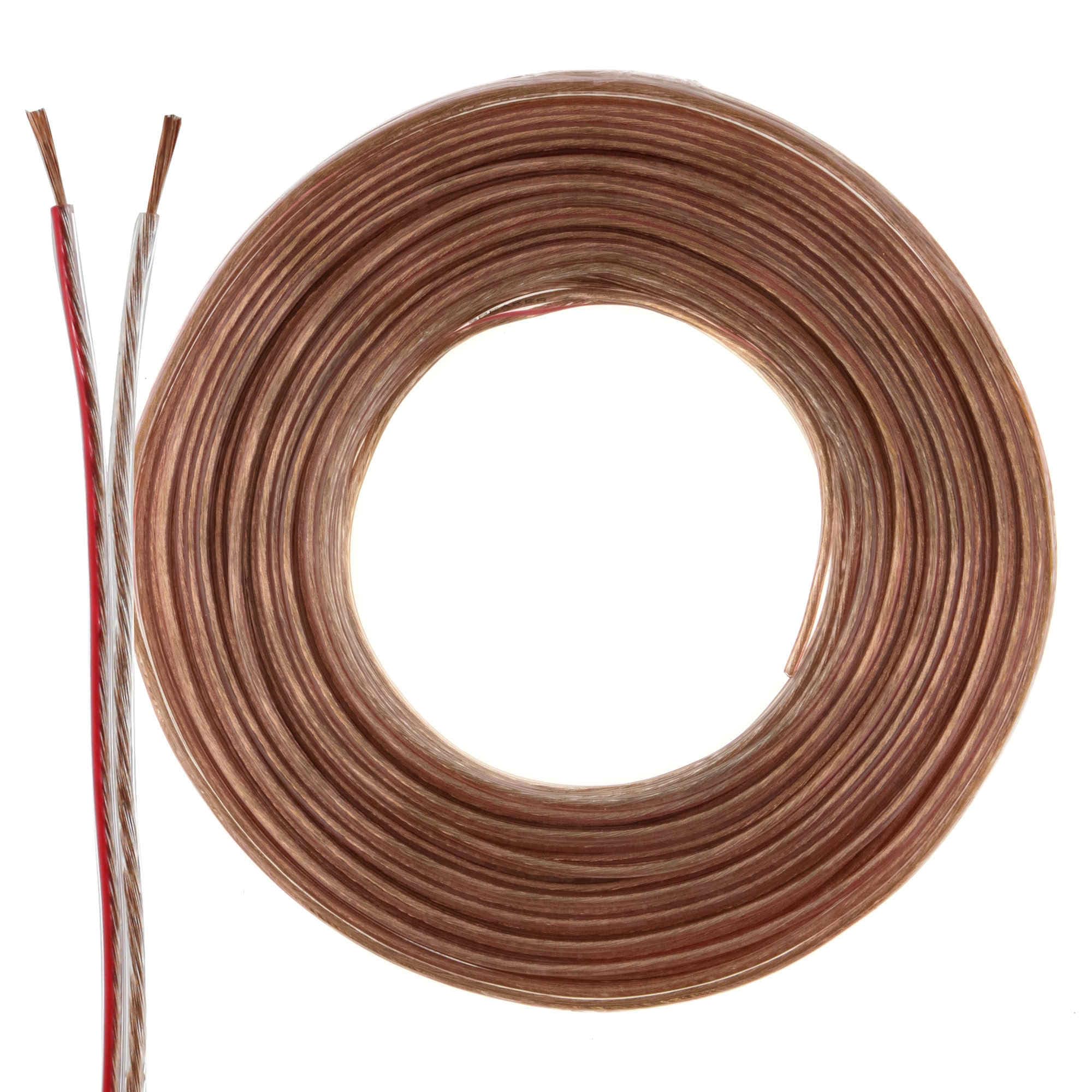 Speaker Cable 2 x 0.50 mm² – 25 m – Transparent – CCA – Audio Cable – Speaker Cable