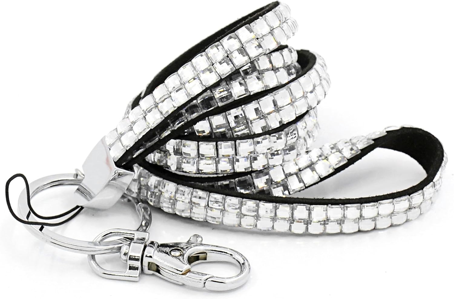 CKB Ltd 1x Bling ID Clear Acrylic Rhinestone Style Lanyard Neck Strap Swivel Metal Clip, Pack of 1 - Image 5