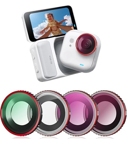 Kit Filtres Freewell Pour Insta360 GO Ultra - ND8, ND32, ND64, CPL - Contrôle Exposition Et Reflets