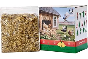 HenHalo 5LB Non-GMO Dried Black Soldier Fly Larvae for Chickens,More Calcium Than Mealworms, High Protein, for Strong Eggshells and Better Eggs,Poultry Treat