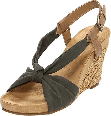 Buy Aerosoles Women S Plush Pillow Wedge Sandal Green Fabric 9 5