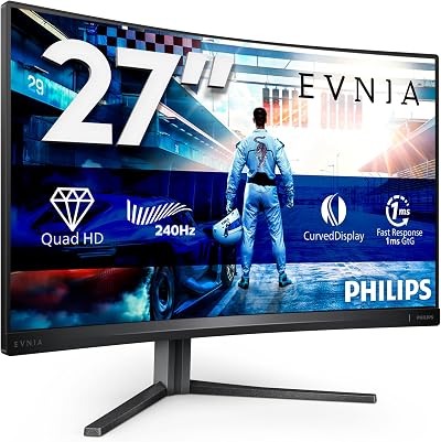 Philips Evnia 27 inch QHD Curved Gaming Monitor 240 Hz VA