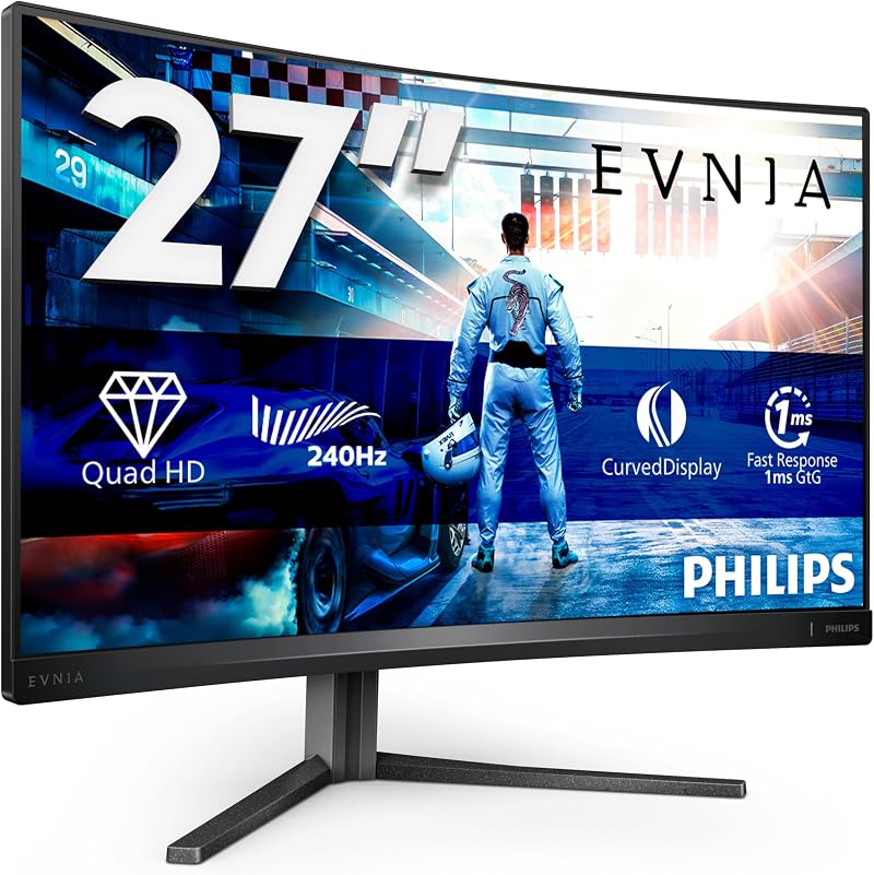 Philips Evnia 27 inch QHD Curved Gaming Monitor 240 Hz VA