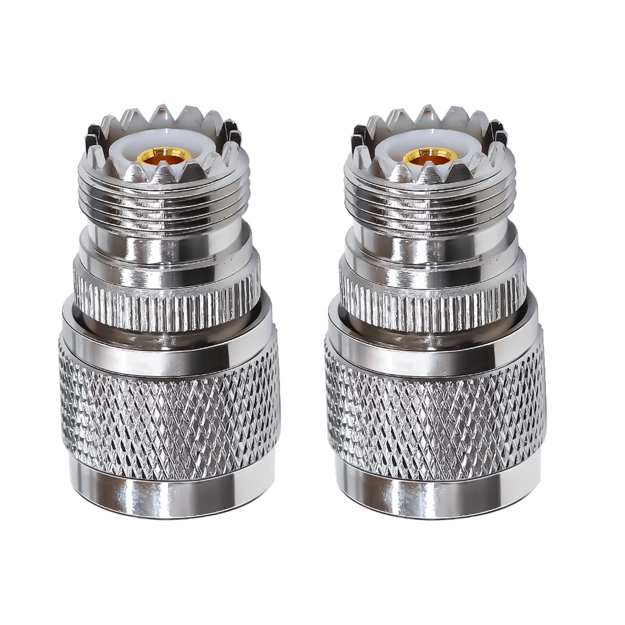 TUOLNK UHF Female to N Male Connector N-Type Male Plug to PL259 UHF Female Jack RF Coaxial Adapter for Wifi Antenna Extension Cable 2pcs