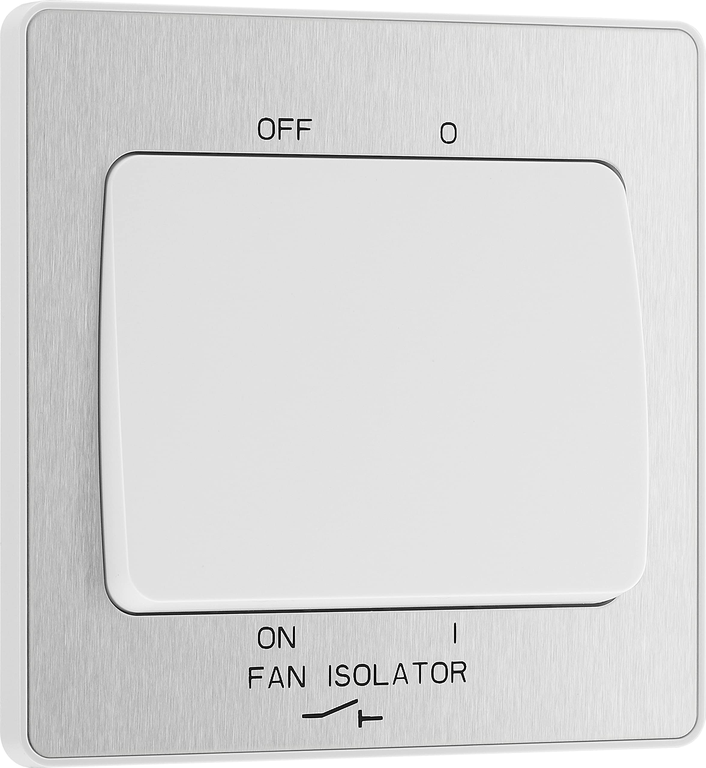 BG Electrical Evolve Fan Isolator Switch, Triple Pole, Wide Rocker — image 1
