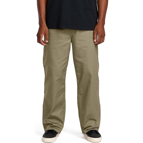 Volcom Men's Frickin Skate Loose Baggy Fit Chino Pants, Black, 28