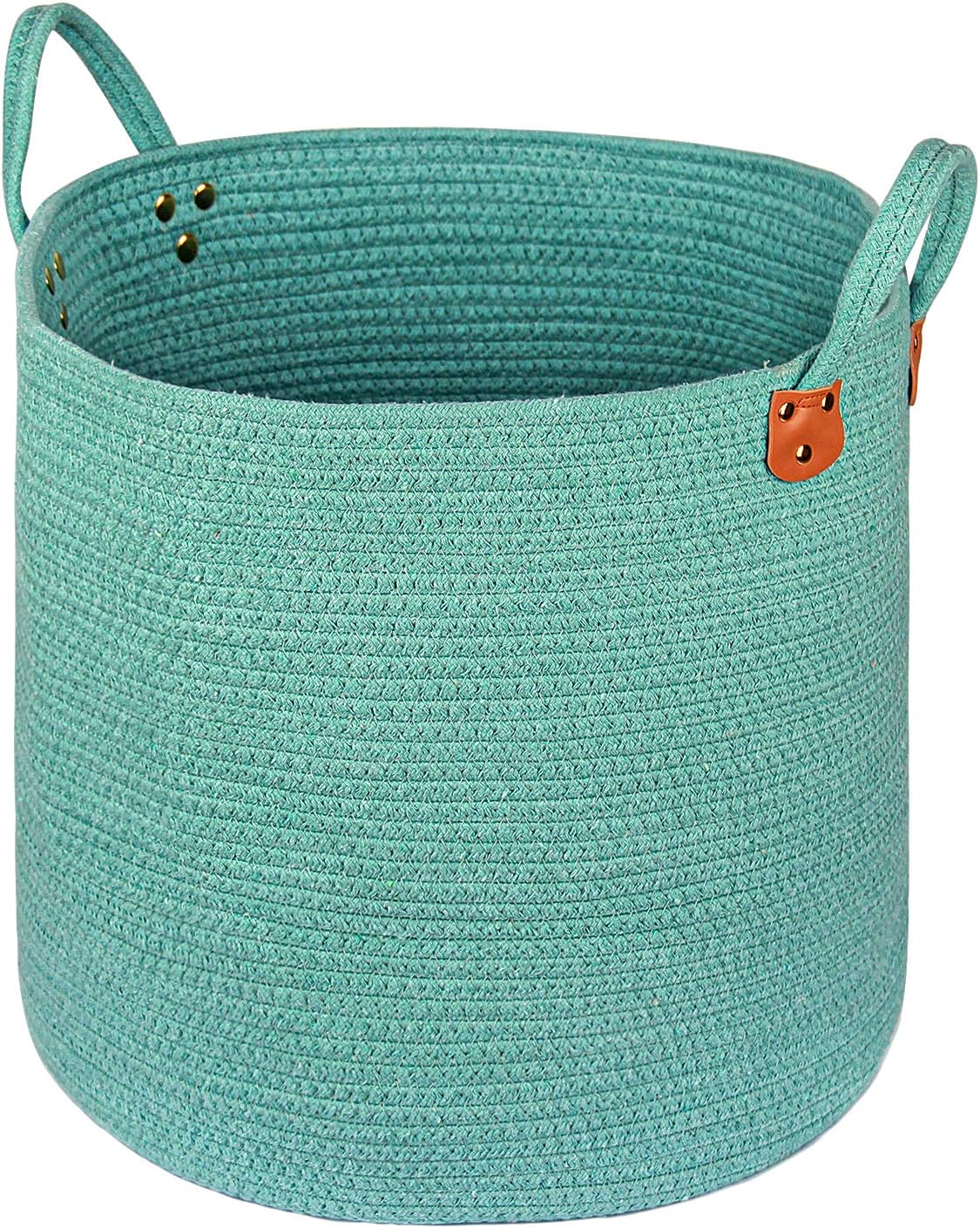 amazon storage baskets on Amazon Com Zerohub Xxxlarge 20 X 18 Cotton Rope Basket Storage Baskets With Handles For Toys Throws Pillows And Towels Decorative Blanket Basket For Living Room And Laundry Green Home Kitchen