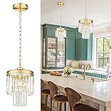 Gold Crystal Chandeliers, Modern Pendant Light