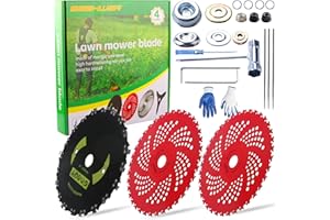 GASHWER 9" x 36 Teeth Carbide Tipped Brush Cutter Blades Weed Eater Trimmer Blade 9" x 20T Carbon Steel Round Chainsaw Tooth Brush Blades Compatible with Stihl, Ego,Husqvarna Brush Cutter, Trimmer, Weed Eater