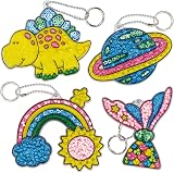 Galt Suncatcher Keyrings Craft Kit for Kids 4 Shapes 6 Years Plus view 4