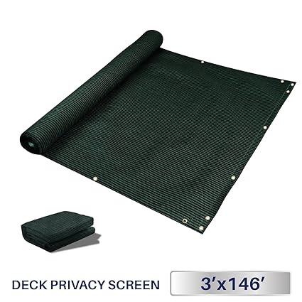 3 x 146, Green: Windscreen4less Deck Privacy Screen for Backyard, Patio, Balcony, Pool, Porch, Railiing, Gardening, Fence Shield Rails Protection Green 3