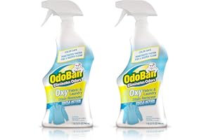 OdoBan Ready-to-Use Oxy Fabric and Laundry Stain Remover, Triple Action Stain Eliminator, 2-Pack, 32 Ounce Spray Each