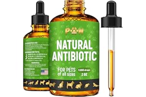 GOLDEN PAW Dog Antibiotics for Infection, Coughs, UTIs, Allergies, Itching | Natural Antibiotics for Cats to Support Skin, Coat, & Digestion | for All Breeds & Ages | 2 oz