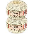 SteadMax 720 ft Butchers Twine String for Cooking, Wrapping, Unbleached 100% Natural Cotton Kitchen for Trussing Turkey & Roasting, DIY Crafting, Durable Tying, Easy Dispensing (2 Pack)
